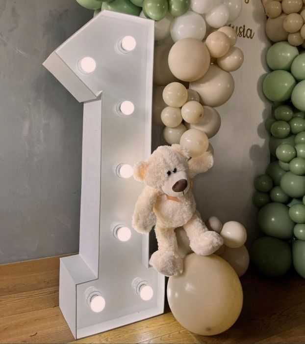 Jedynka na roczek cyfra 1 na urodziny