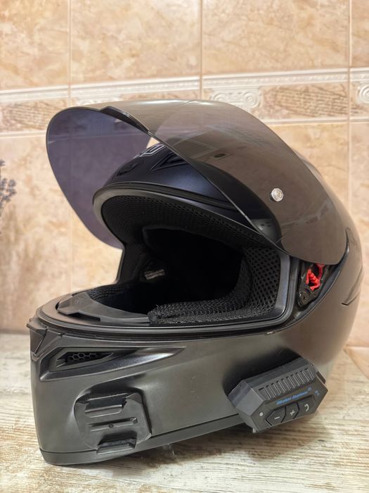 Мотошлем AGV K1 black matt XS с гарнитурой