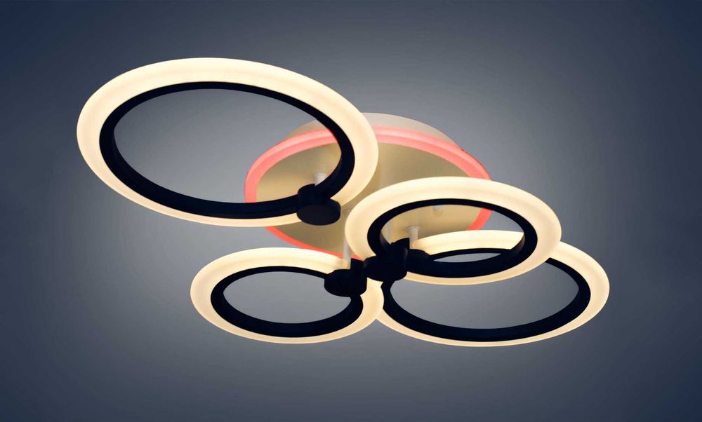 Led022/4 50Вт з підсвіткою люстра смарт лед світильник з пультом