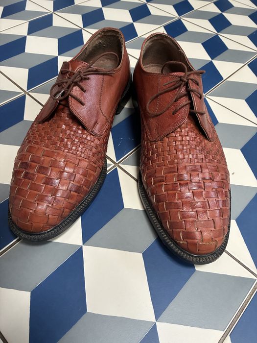 Skórzane buty plecione rozmiar 44
