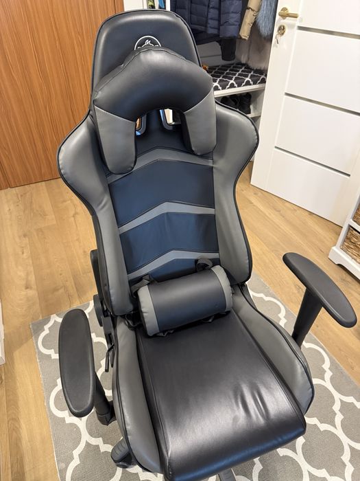 Fotel Gamingowy,krzesło Silver Monkey SMG-400 czarno-szary, nieużywany