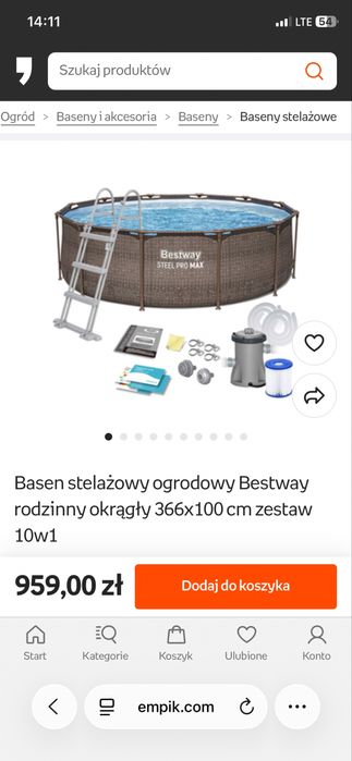 Basen ogrodowy bestway