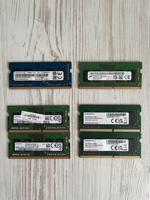 SO-Dimm DDR4, пам'ять до ноутбука 4Gb 2666mHz - 3200mHz (нові)