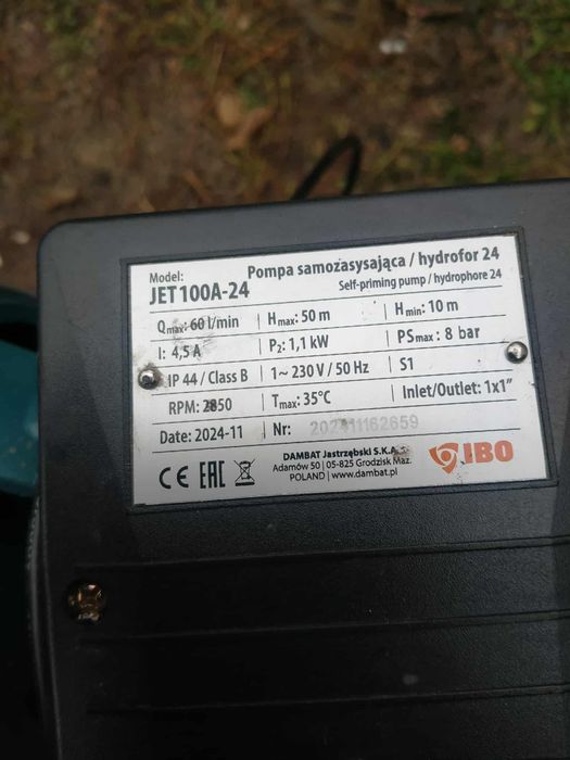 Sprzedam hydrofor do wody nowy używany tylko przez miesiąc
