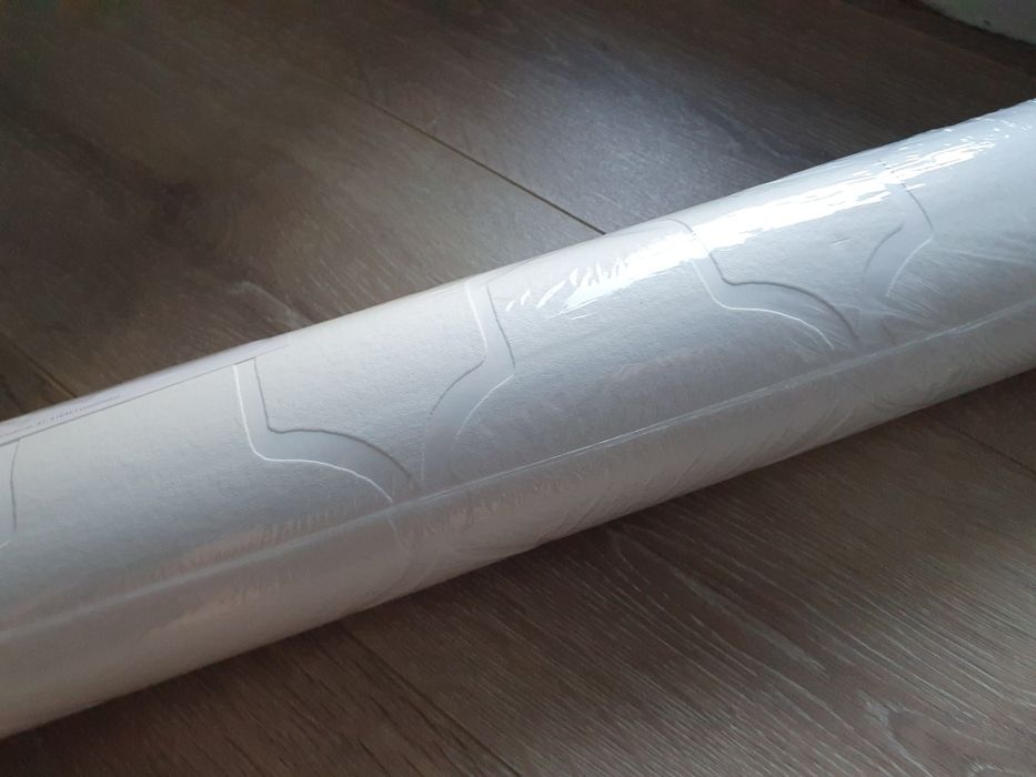 Tapeta hampton, biała, 2 rolki