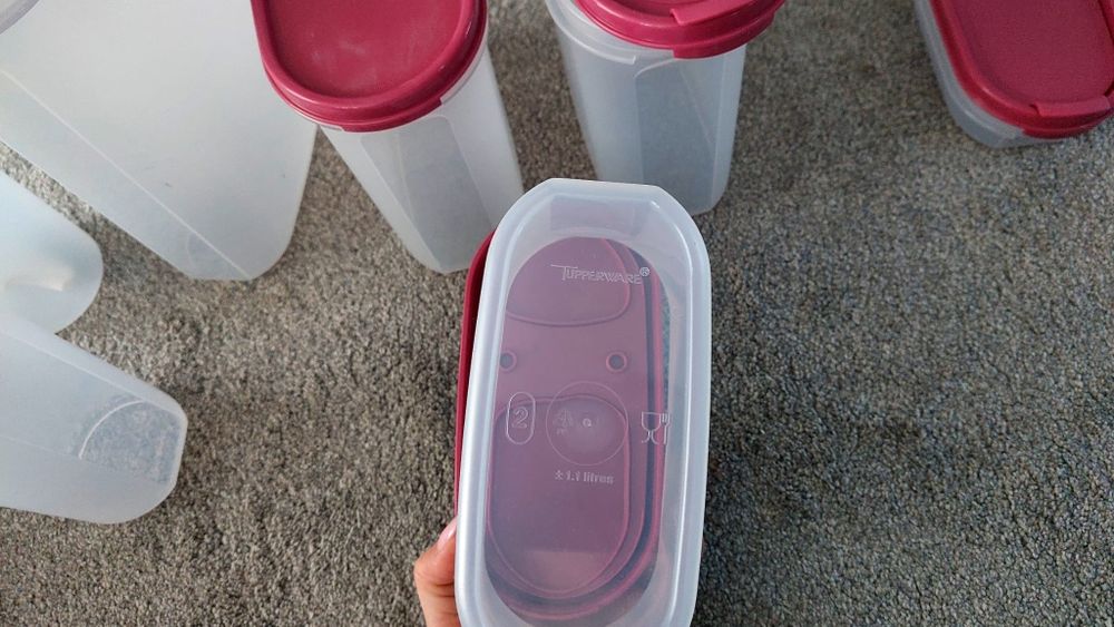 Conjunto de tupperware plastico