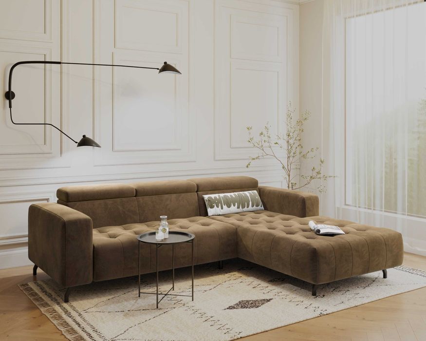 Wygodny narożnik BARBADOS od producenta SOFA ze sprężynami DOSTAWA