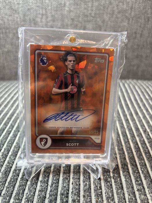 2026-27 topps flagship premier league  #BA-ASC Alex Scott  autograph /25  parallel Bournemouth
