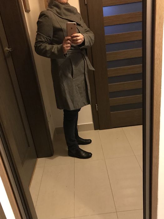 SISLEY Płaszcz szary