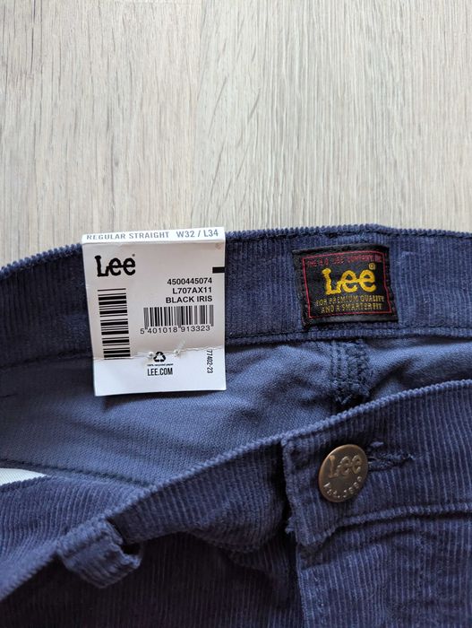 Lee Daren Zip Fly Sztruksowe Regular straight , zip fly, W32 L34