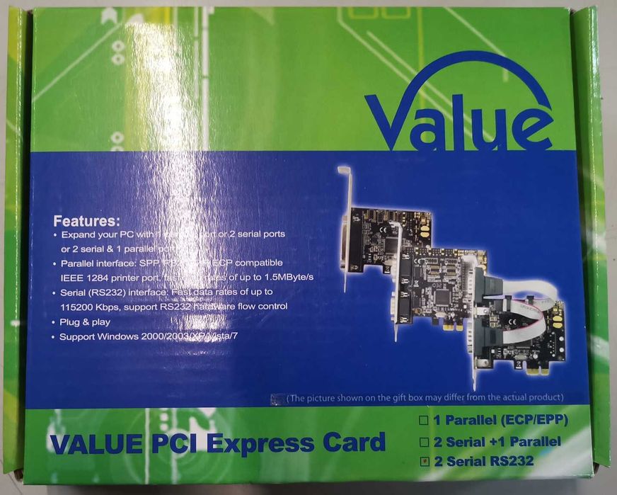 Value PCI-Express Adapter (2x Serial RS232)