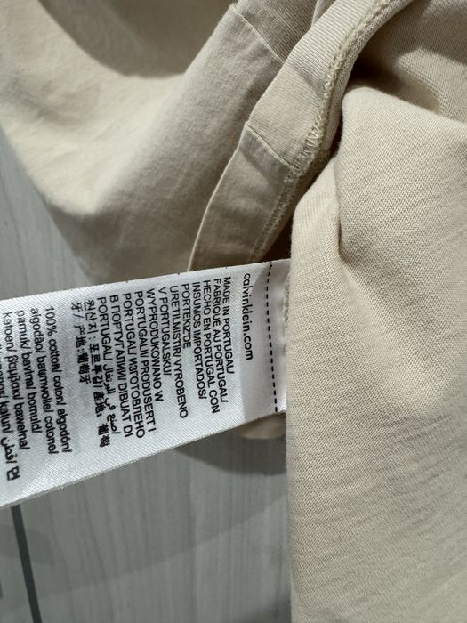 T-shirt koszulka męska beżowa oryginalna Calvin Klein L/XL