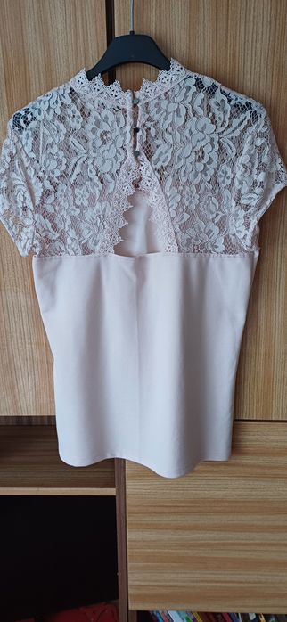 Bluzka z koronką ORSAY - M blady róż