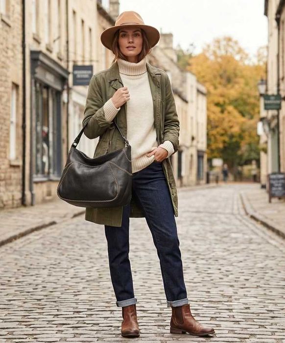 Велика шкіряна сумка хобо Radley. англія