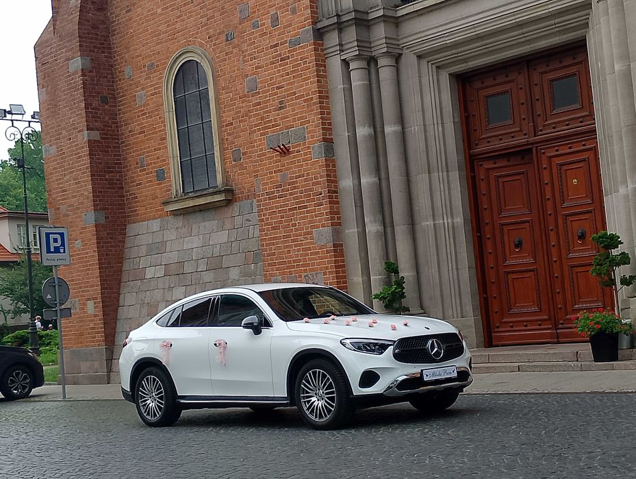 Samochód auto do ślubu Mercedes GLC Coupe BIAŁY nowy - OKAZJA