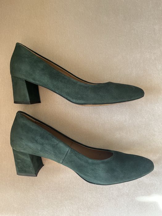 Czółenka zamsz Wojas butelkowa zieleń