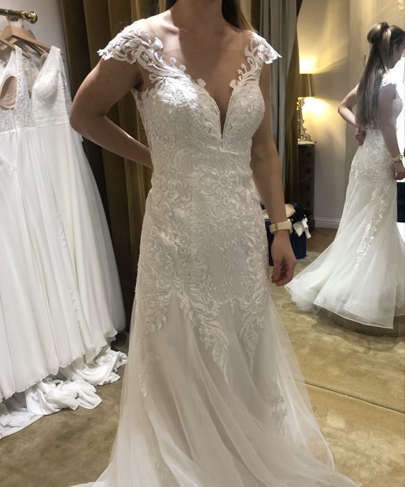 Suknia ślubna rybka Rosanna projektu Monica Loretti