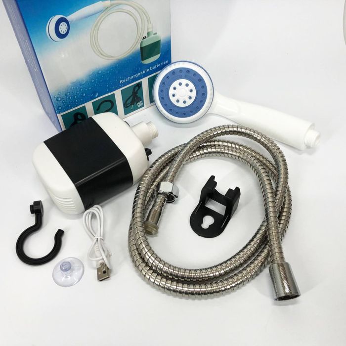 Портативний душ, зарядка USB, до 40хв роботи
