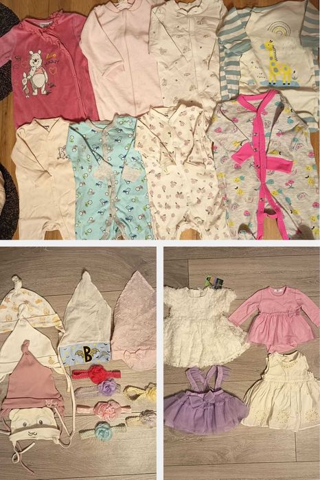 Zestaw ubranek dla dziewczynki r. 62