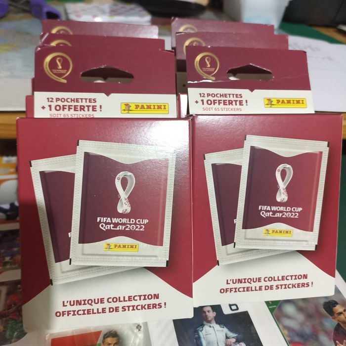 World Cup Qatar 2022 cromos e caderneta, packs 13s, ou 8saquetas