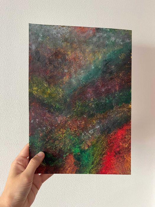 Pintura abstrata em acrílico