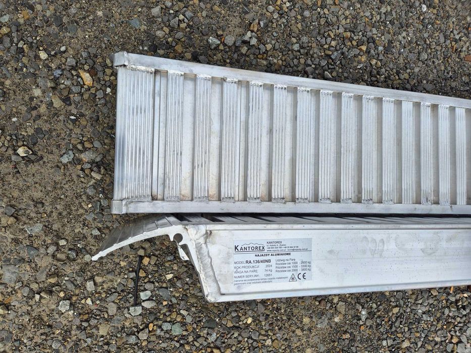 Najazdy aluminiowe DO MINIKOPAREK 4m/3800kg udźwig, DOSTAWA 2-3 dni