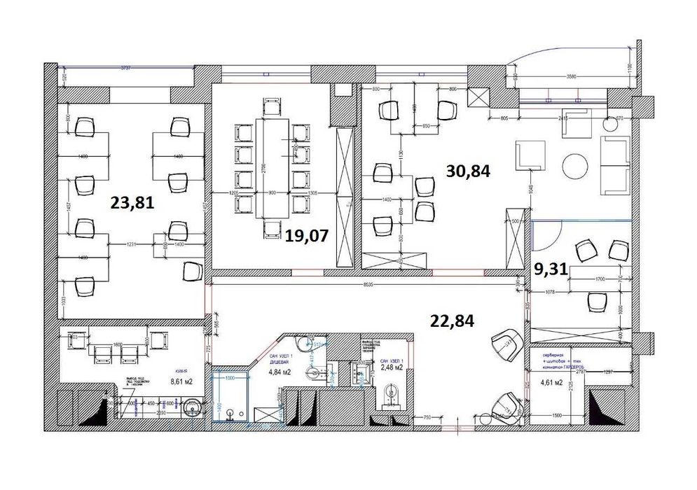 Ціну знижено! Продаж офісу 131 кв.м. Жилянська, 59. 3 поверх