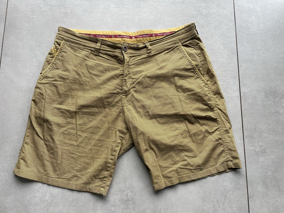 Eleganckie spodenki męskie musztardowe roz.48