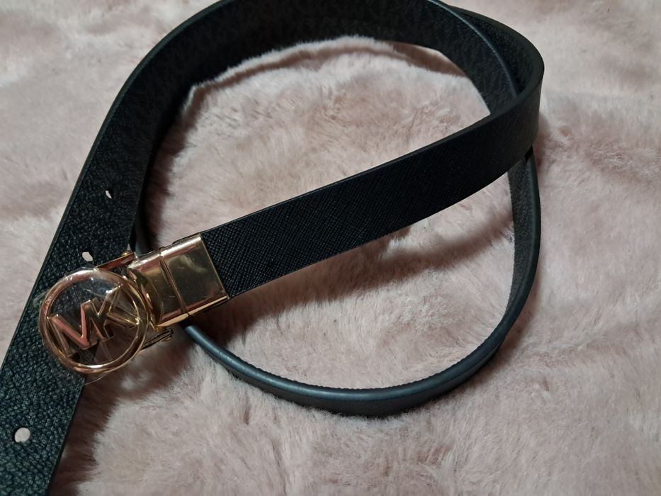 Michael Kors pasek twist belt dwustronny logowany monogram skórzany re