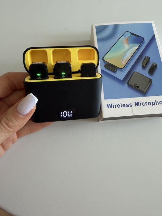 Бездротовий петличний мікрофон Wireless Microphone з зарядним кейсом