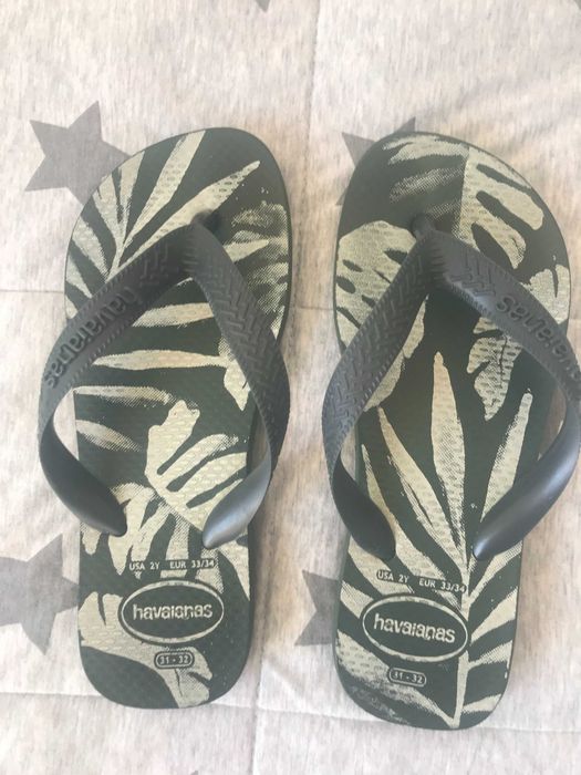 Chinelos de praia Havaianas verdes 31/32
