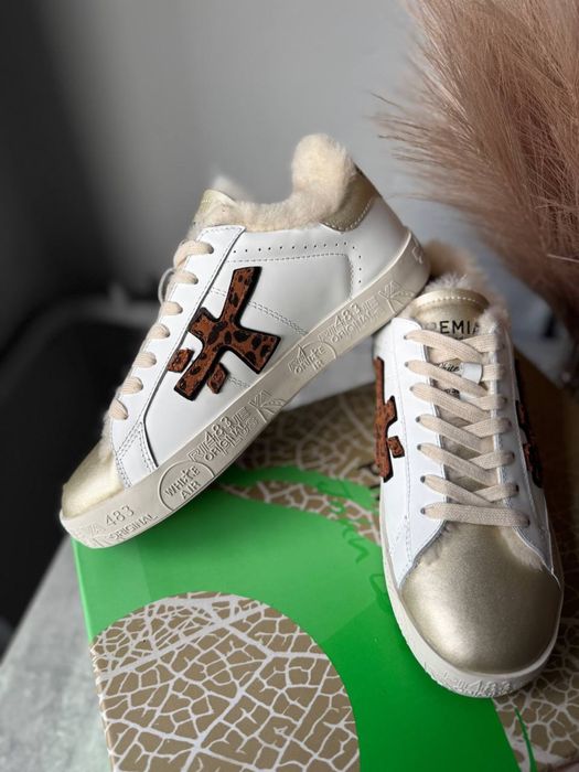 Кеди з хутром , преміата , premiata зимні . 38 р / 24.5 см