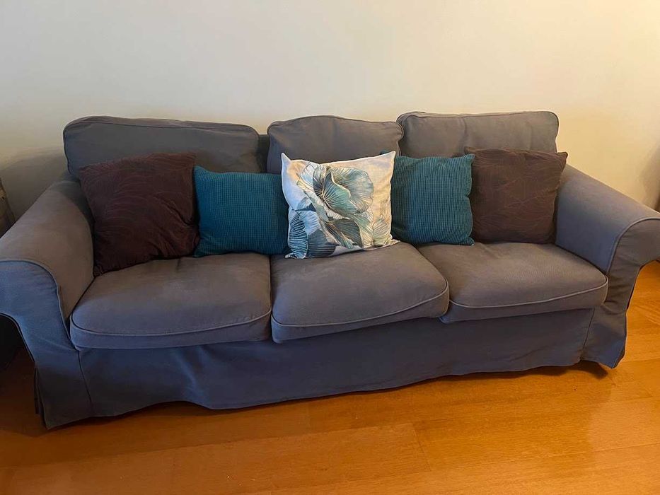Sofá 3 lugares, capas amovíveis