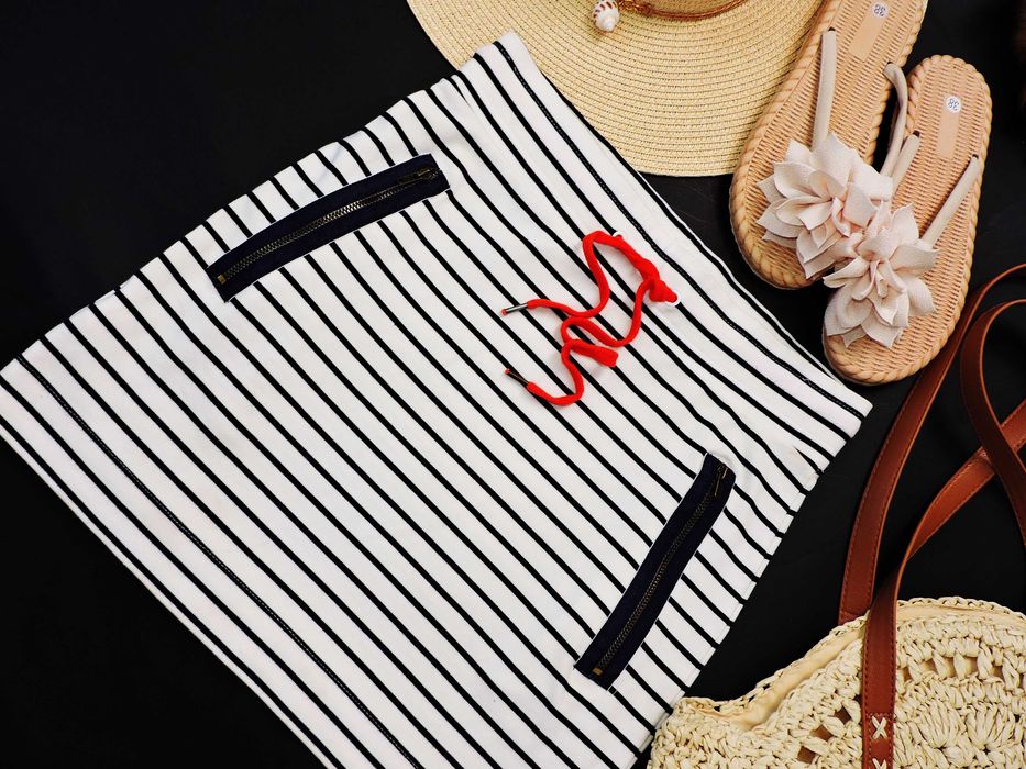 Mango spódniczka marynarski styl 36