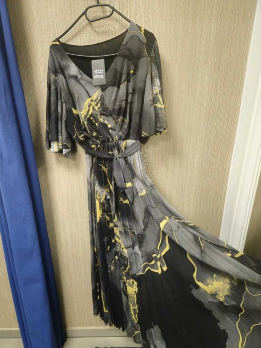Suknia balowa weselna czarno-żółta Plus Size Italy !!!