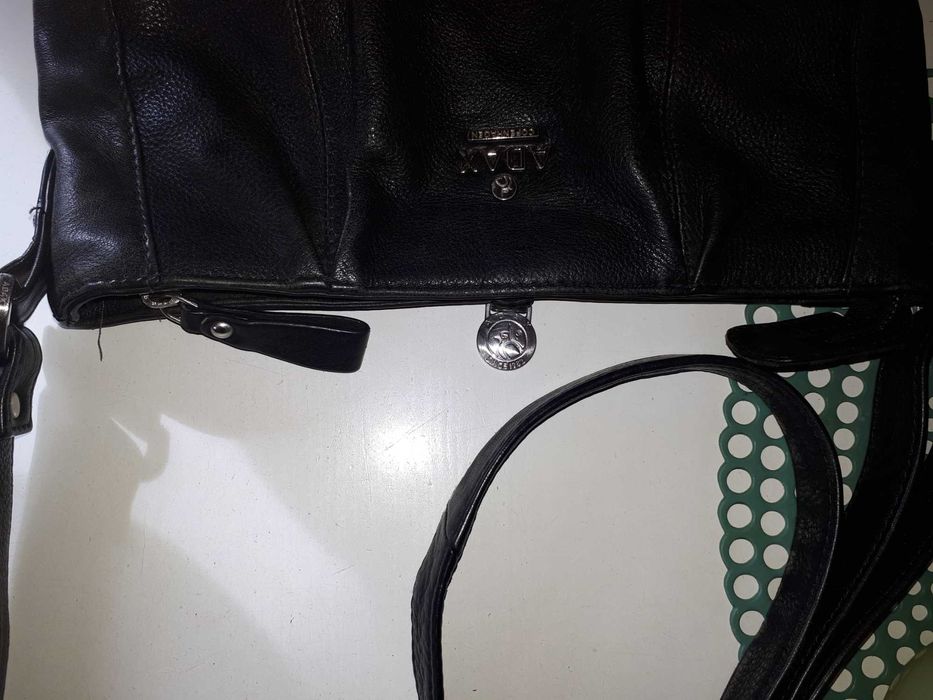 Adax torebka śliczna damska skórzana duża czarna