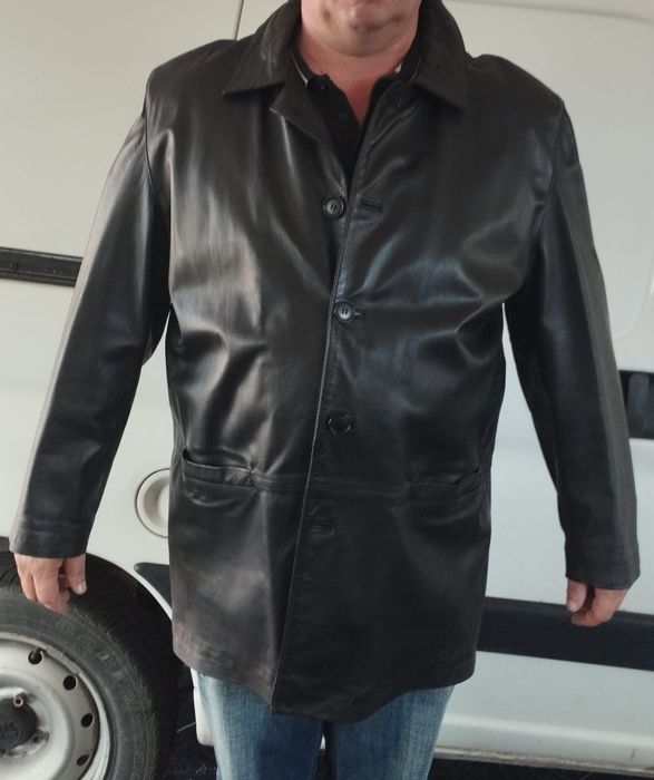 Casaco de pele preto