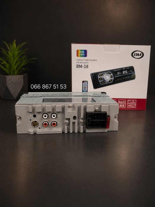 Блютуз магнітола Pioneer BM-18 ,змінна підсвітка, USB,AUX,автомагнітола