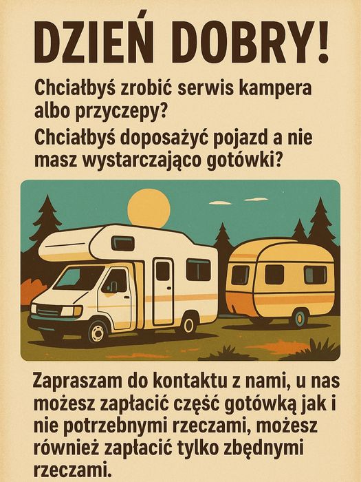Serwis przeczep kempingowych/kamperów. Gwarancja