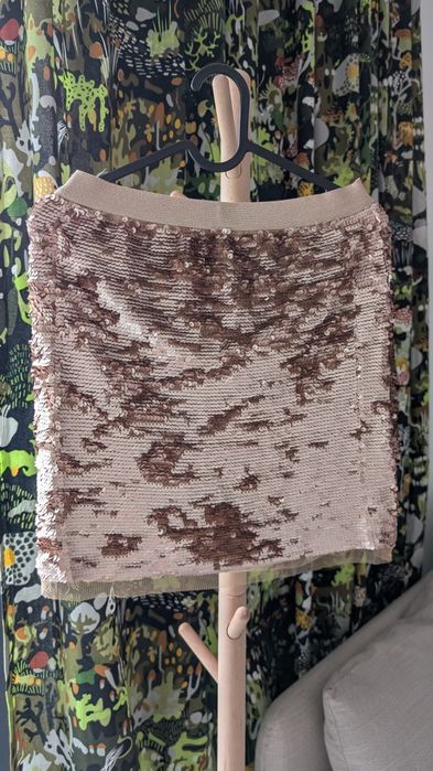 Spódnica cekiny złota błyszcząca 170cm