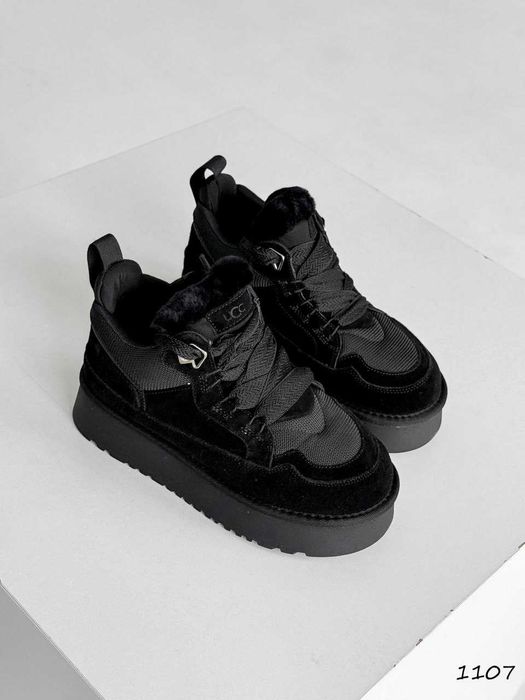 Жіночі угги чорні замшеві (36-40) UGG Lowmel Black Уггі Уги Угі