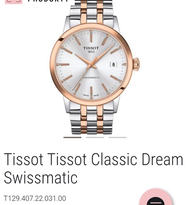 Zegarek męski Tissot Classic Dream automat Swissmatic W-wa