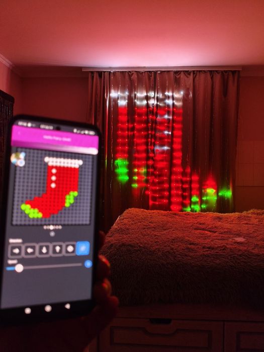 Smart- гірлянда штора, смарт-гірдянда штора