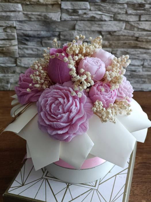 Zapachowy Bukiet z wosku sojowego prezent dekoracja rękodzieło