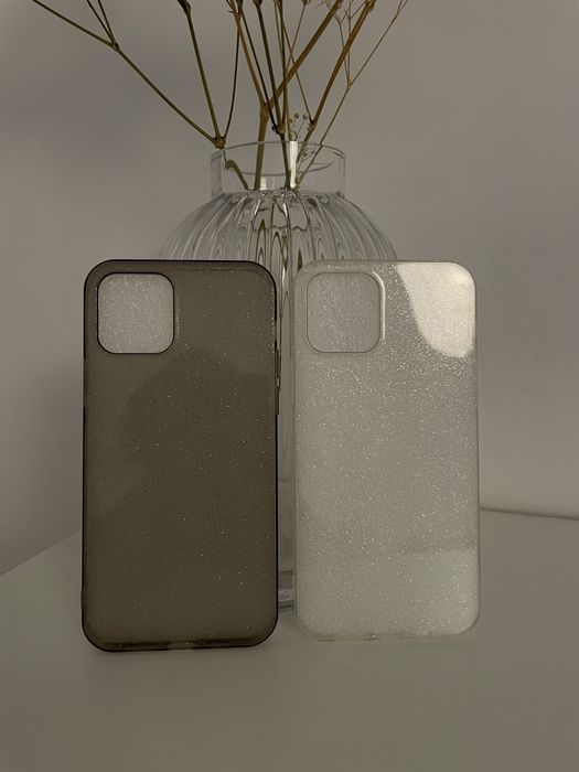 Чохли iphone 12/12 pro шимерний прозорий темний і світлий