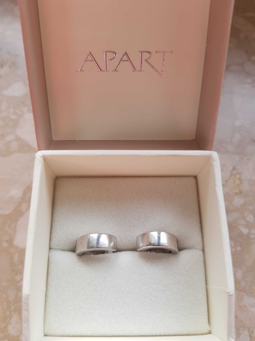 Srebrne kolczyki kółka.