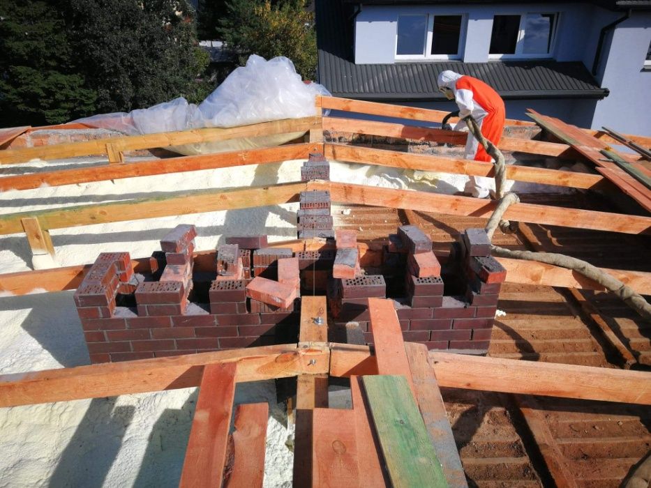 Ocieplanie poddasza Pianką PUR, Zabudowa Płytami Karton Gips