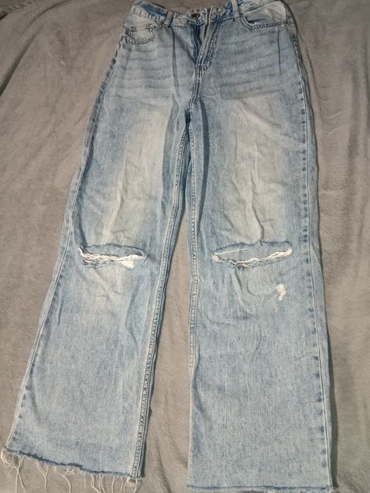 Широкі сині джинси