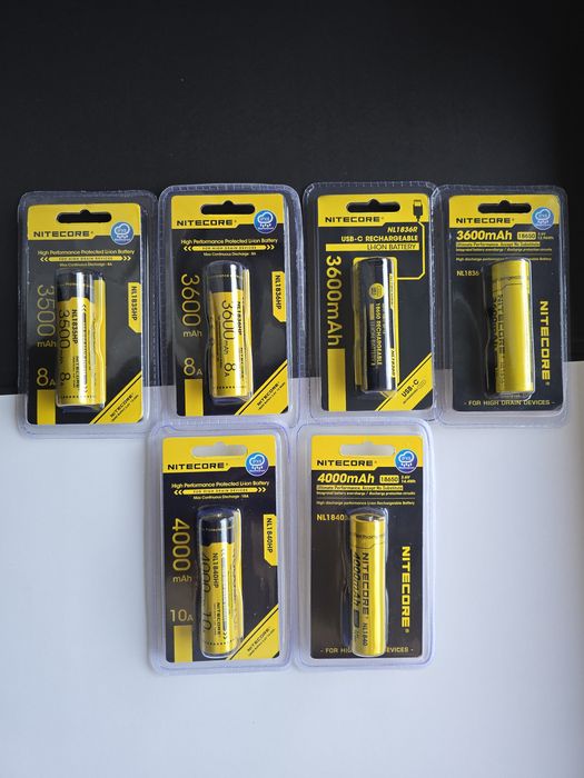 Акумуляторні батареї Nitecore 18650, 21700, 14500, NP-F750, NP-F970 ін