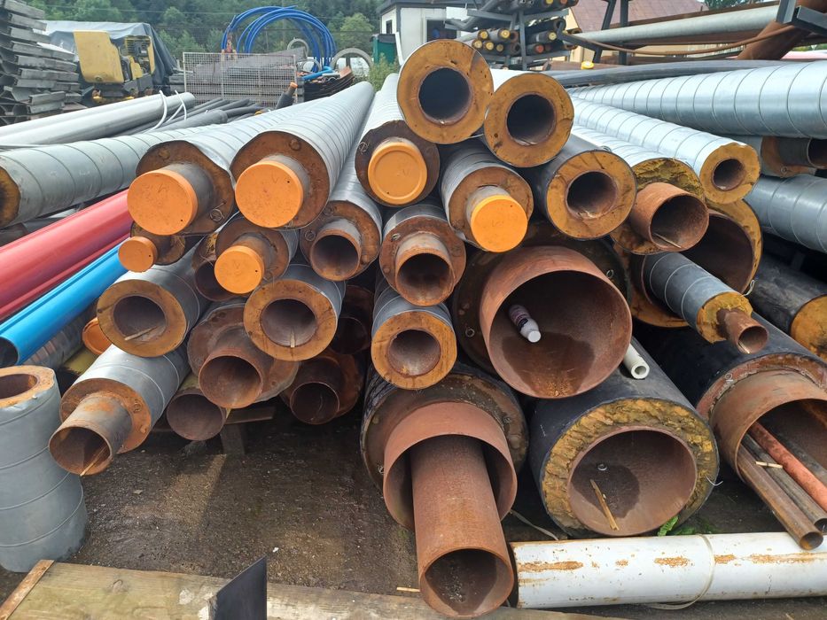 Rury preizolowane, w osłonie PE, w osłonie spiro, różne 114,3/3,5/200